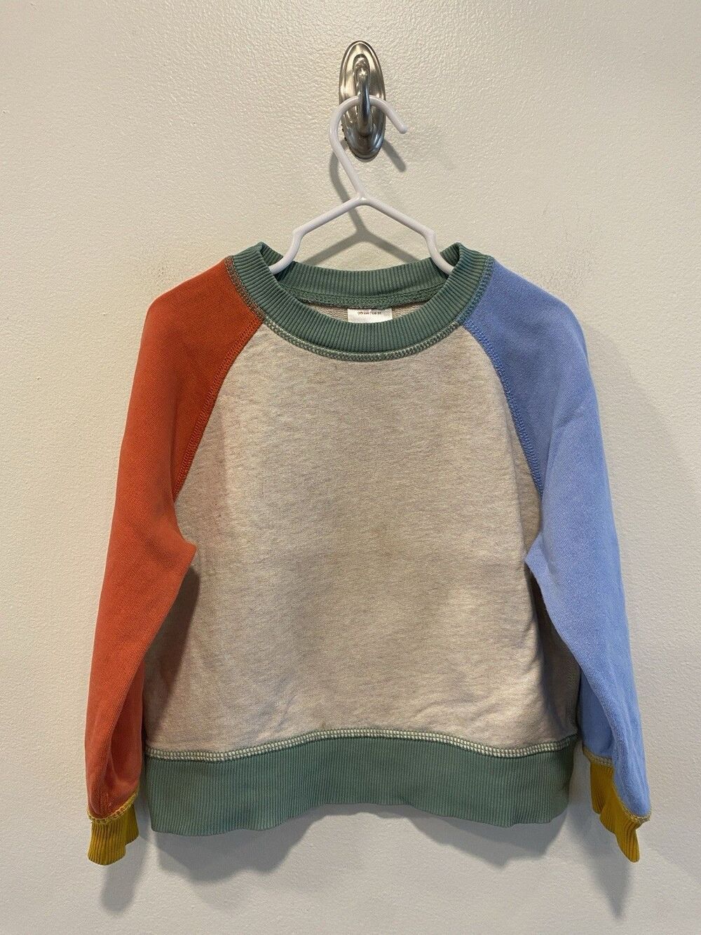 Hanna Andersson Kids Colorblock Sweatshirt Size 90 US 3 100% Cotton Classic Cozy